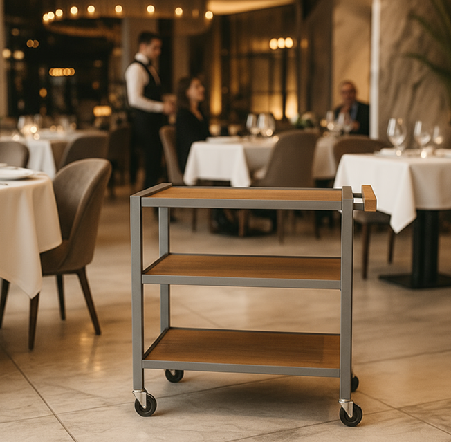 Chariot de service professionnel pour restaurant et hôtel